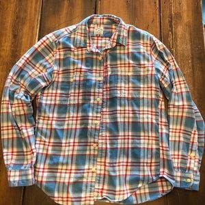 J. Crew Slim Fit Flannel Plaid Size Large